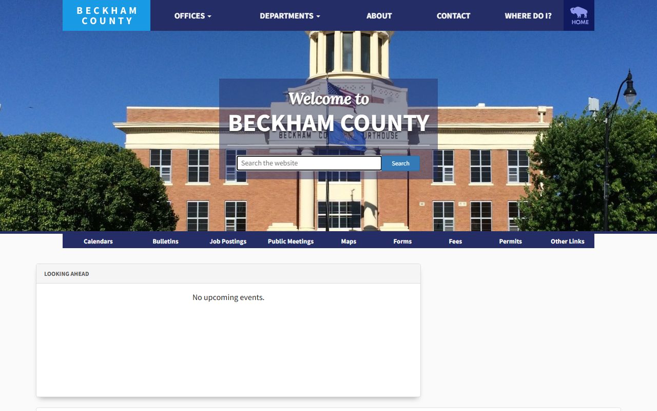 Beckham County government booking reports information