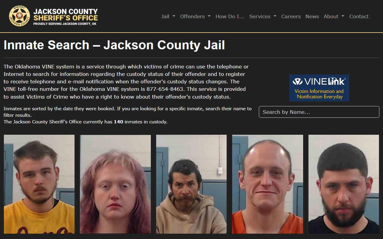 Jackson County inmate search booking reports online