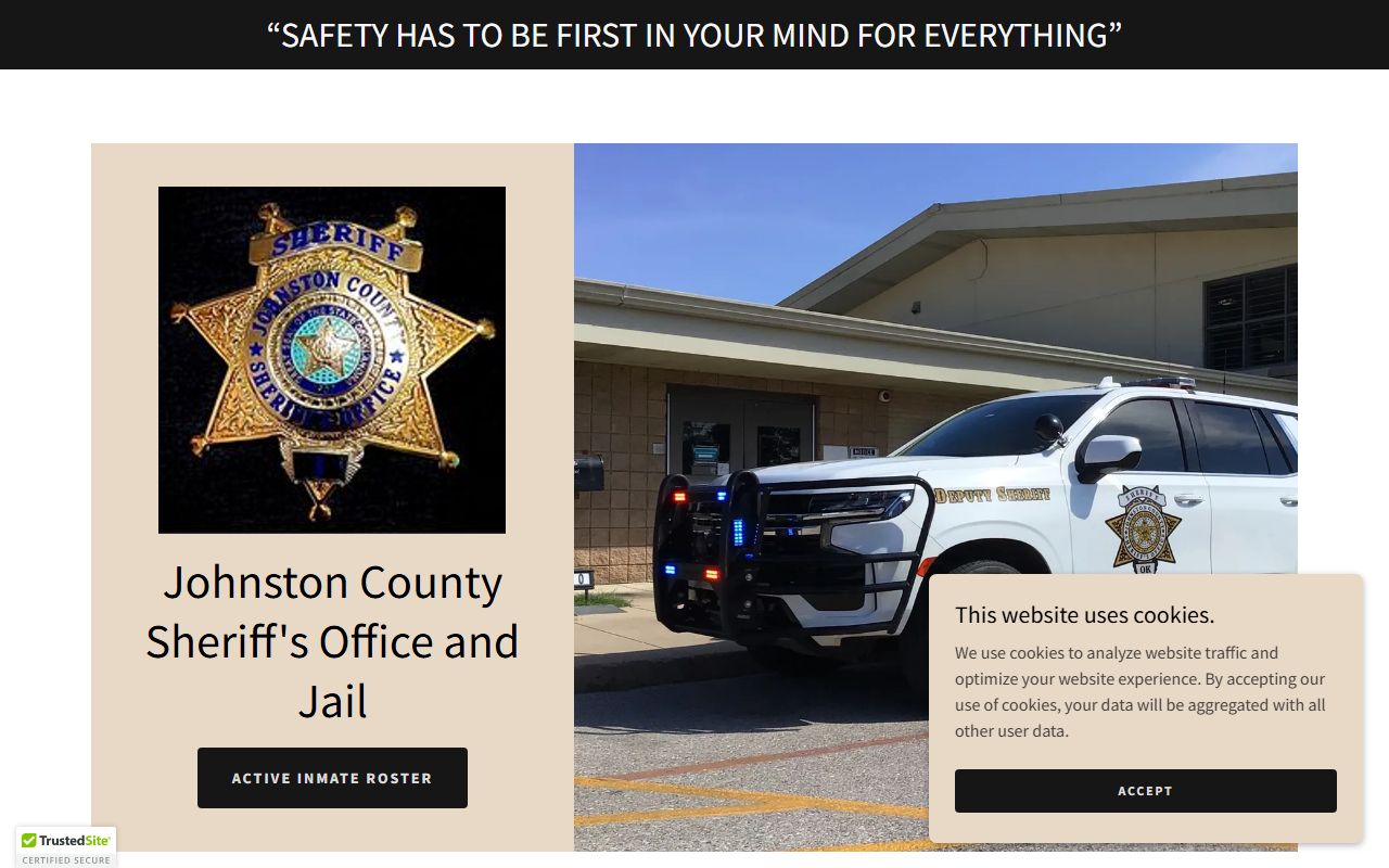 Johnston County Sheriff's Office website for booking reports