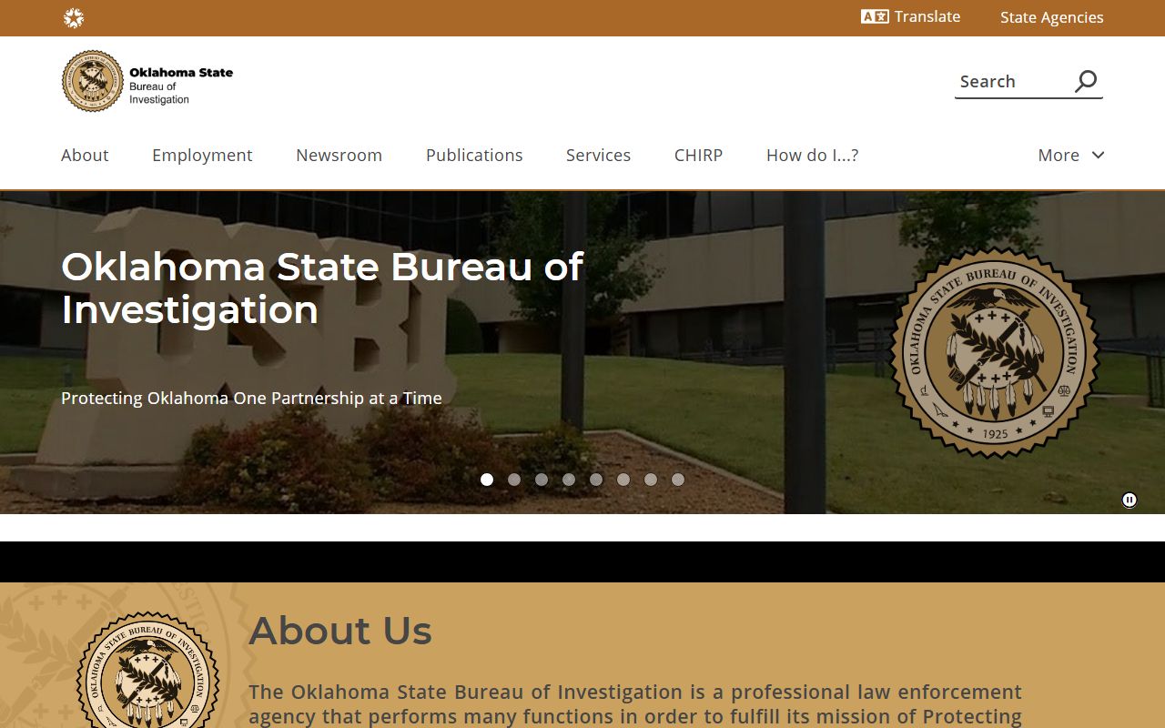 Oklahoma State Bureau of Investigation booking reports