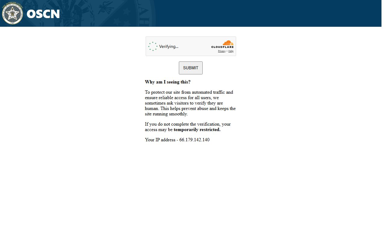Oklahoma booking reports state courts network docket search